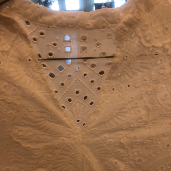 BCBG White Eyelet Flounce Dress - Picture 5 of 12